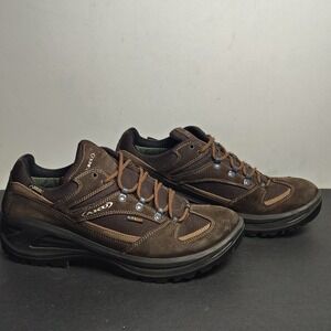 AKU Mens Hiking Shoes Size 9.5 Brown Suede Gore-Tex AIR 8000 Low Top Trail Boots